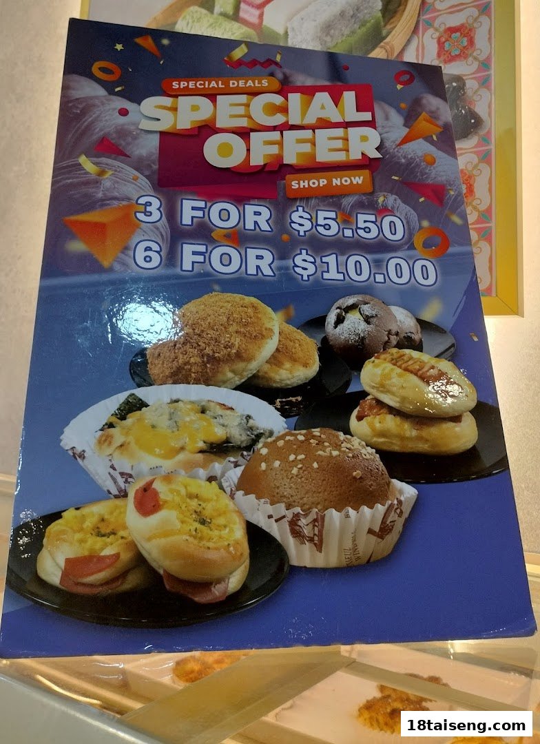 A vibrant poster from Eat Rich showcasing a special offer on various delicious pastries and baked goods.