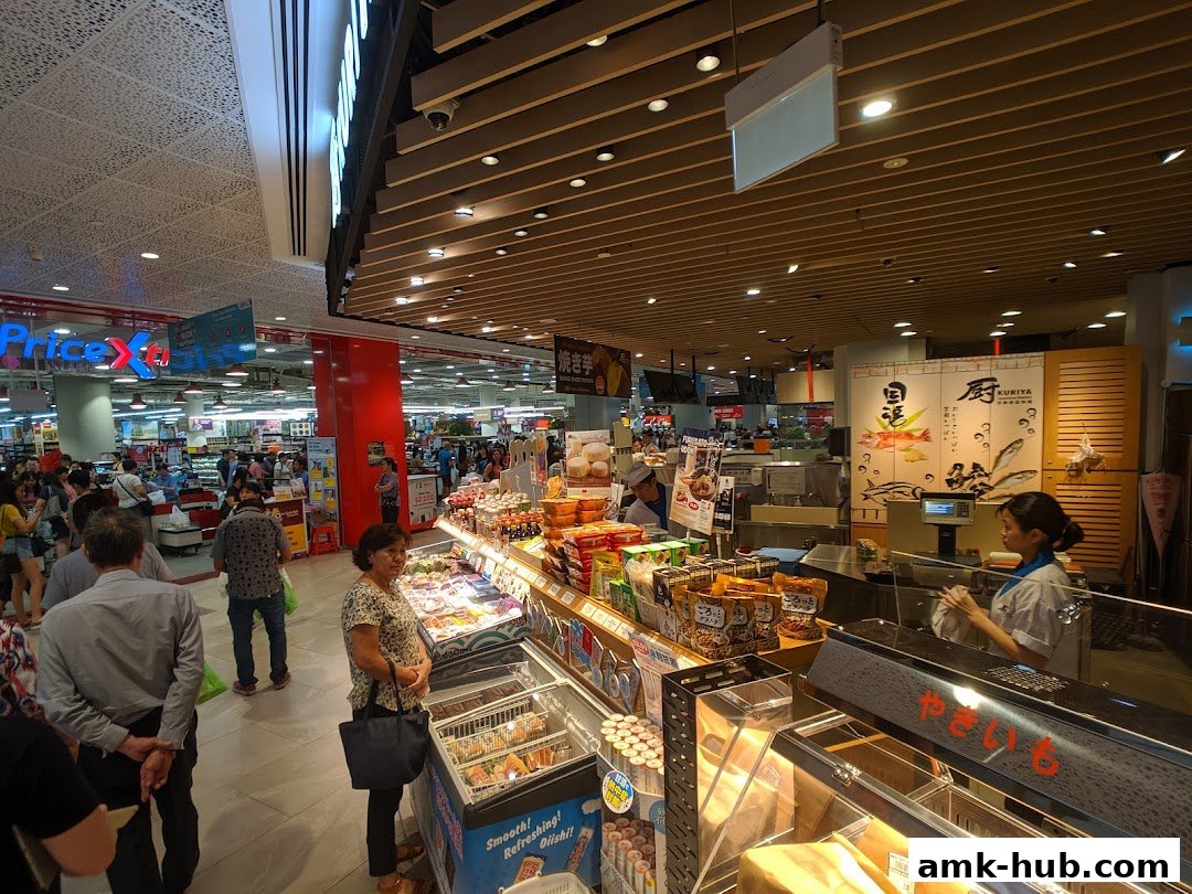 Customers browse fresh Japanese food items at Kuriya Japanese Market.