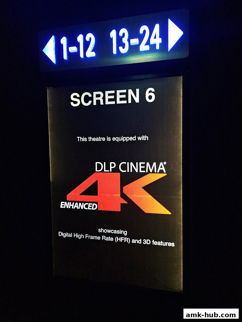 A sign for Screen 6 at Cathay Cineplexes, highlighting 4K DLP Cinema and 3D features.
