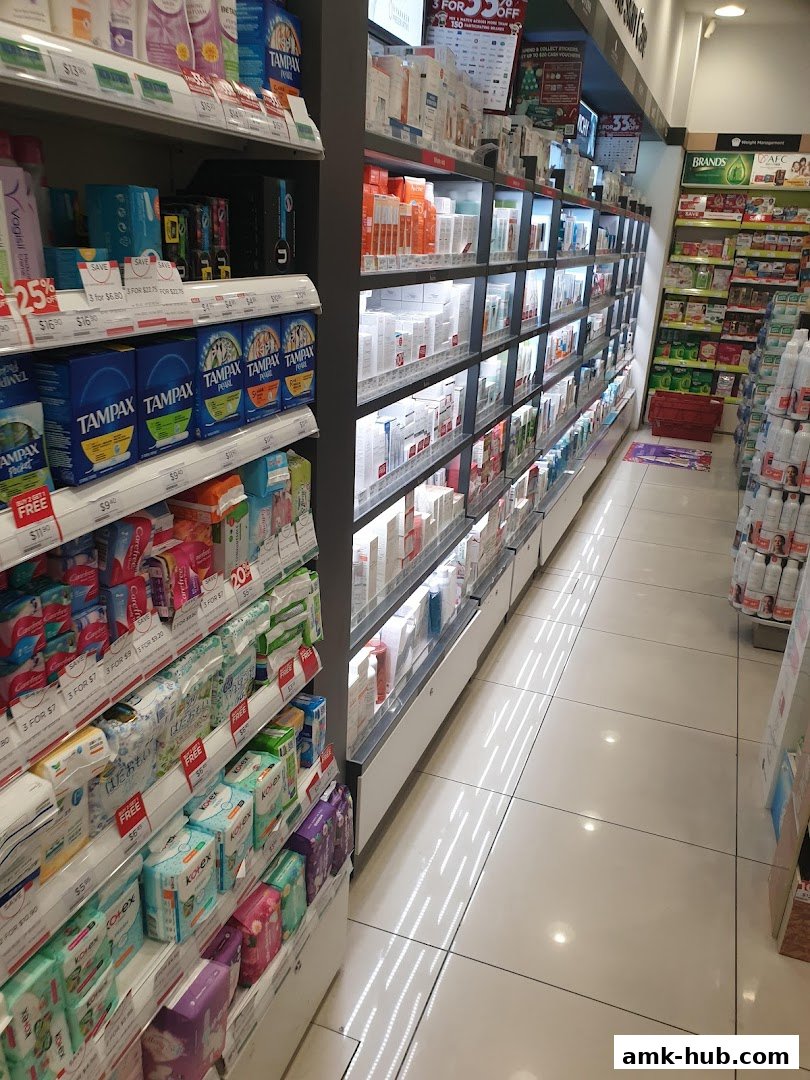 Interior view of a Watsons store showcasing shelves stocked with health and beauty products.