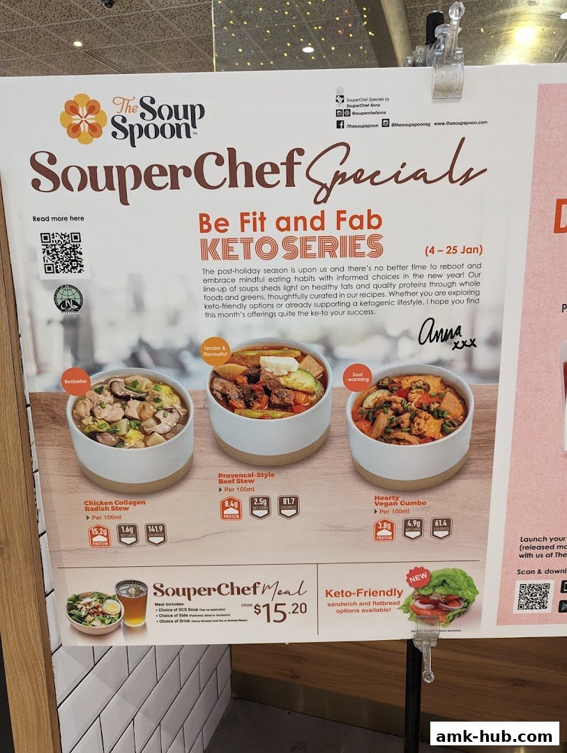A promotional poster for The Soup Spoon's Keto Series specials.