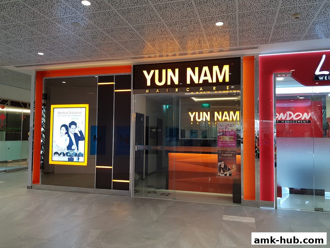 The exterior of Yun Nam Hair Care, a salon specializing in herbal hair treatments.
