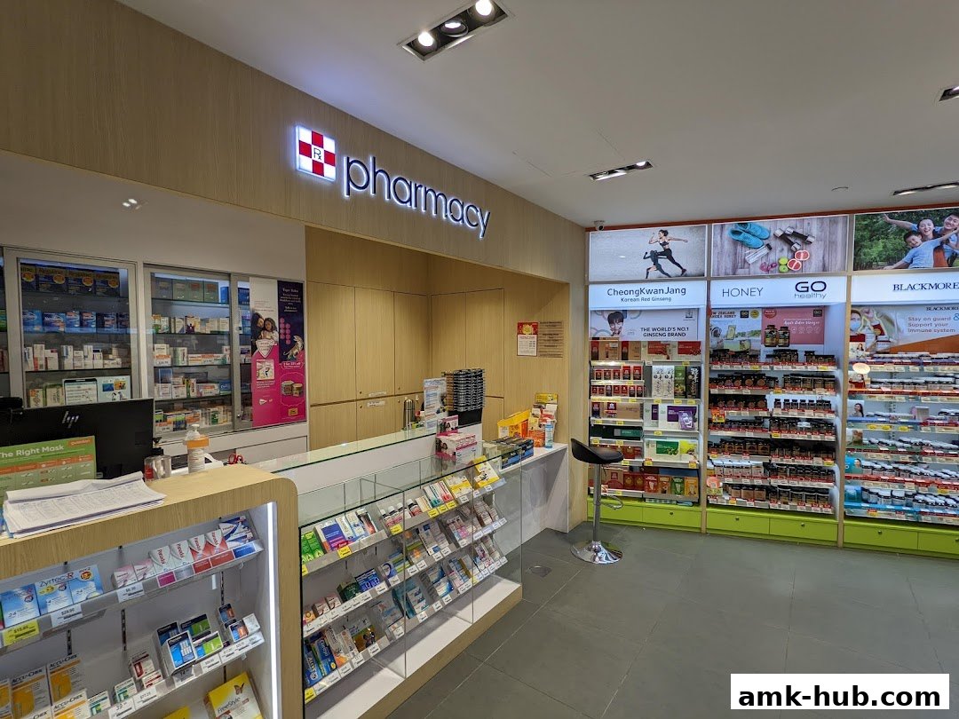 Interior view of a Guardian pharmacy with shelves stocked with health and beauty products.