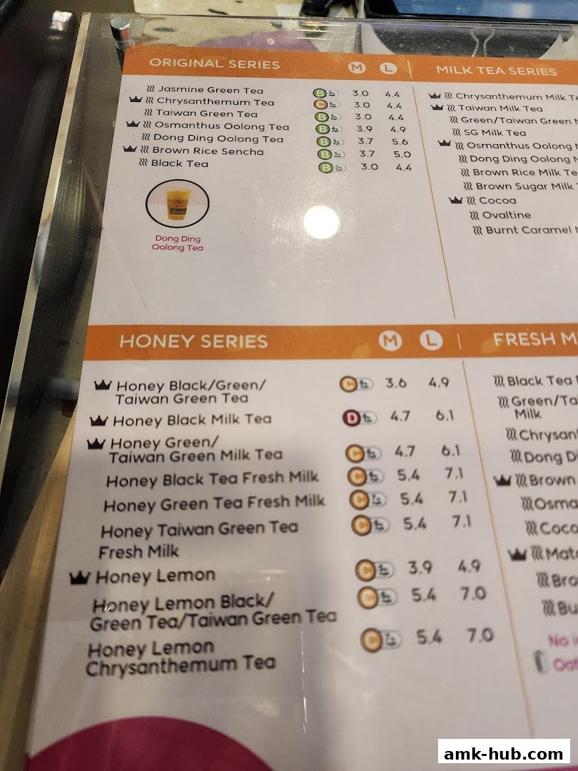 A menu from Playground by PlayMade featuring various tea series and flavors.