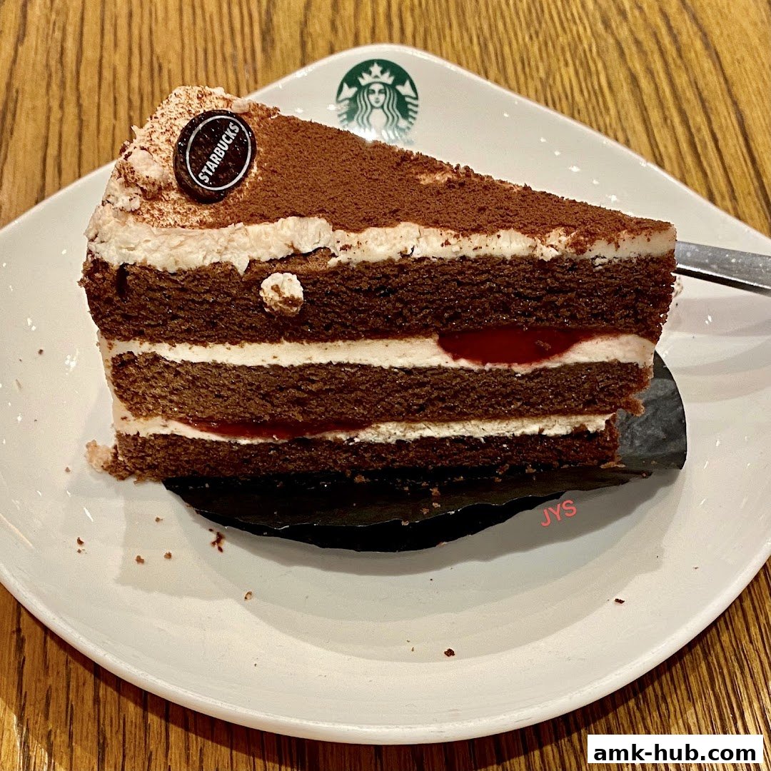 A slice of rich chocolate cake with cream and jam filling on a white plate.