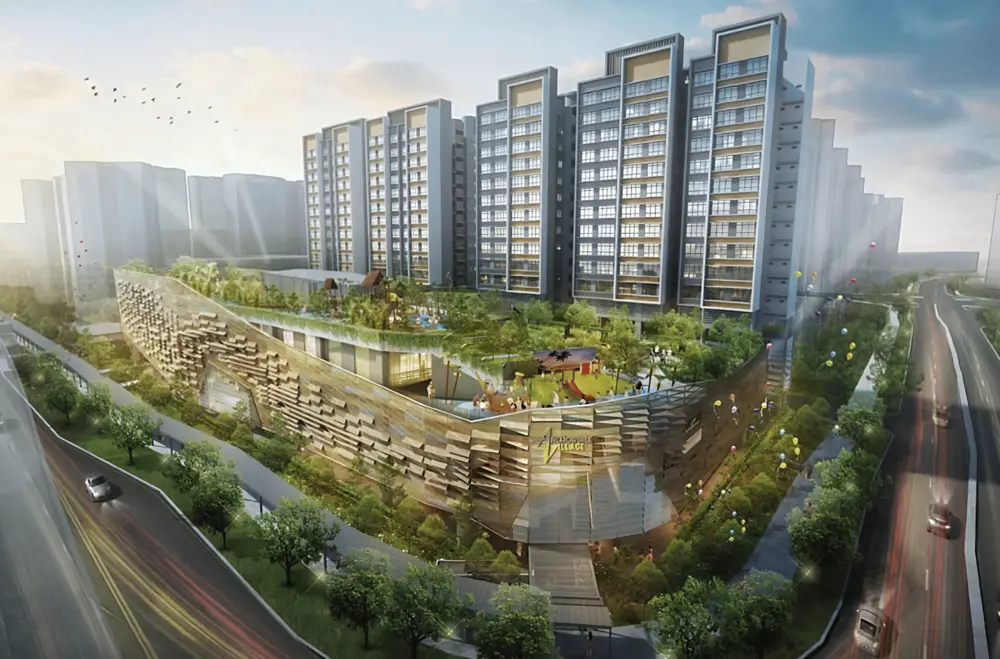 Anchorvale Village shopping mall in Sengkang, Singapore
