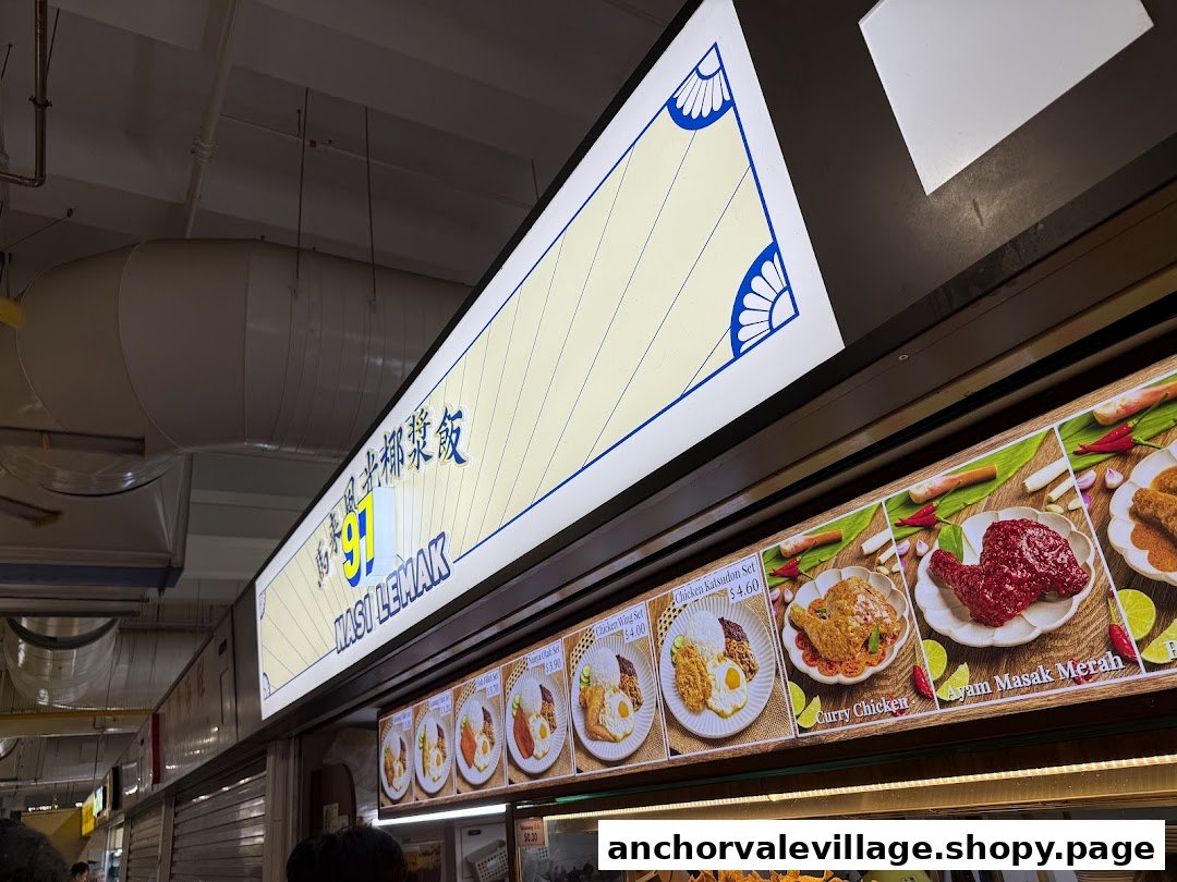 A close-up of the menu board at 97 Nasi Lemak, showcasing various sets and chicken options.