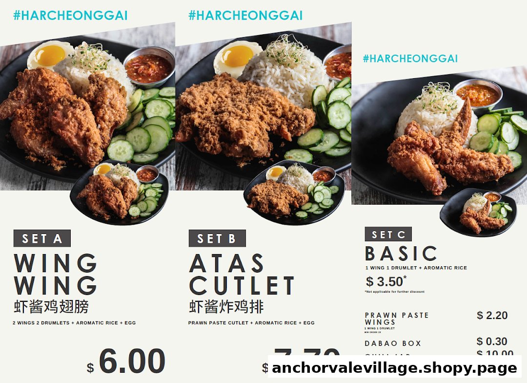 A menu displaying various fried chicken and cutlet sets with rice and sides, including prices.