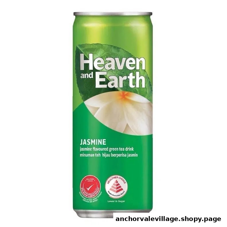A can of Heaven and Earth Jasmine Flavoured Green Tea drink.