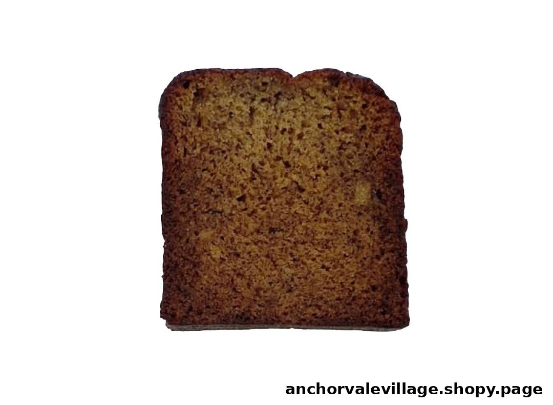 A single slice of moist, golden-brown baked bread or cake, likely a healthy snack.