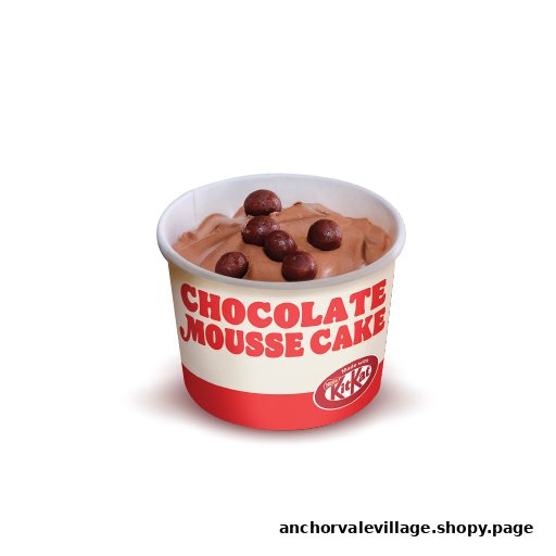 A cup of Burger King's Chocolate Mousse Cake with Kit Kat, topped with chocolate.