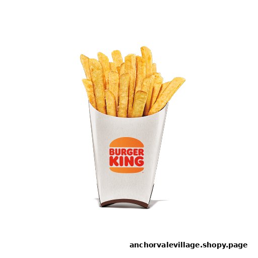 A cup of golden Burger King french fries with the brand logo visible.
