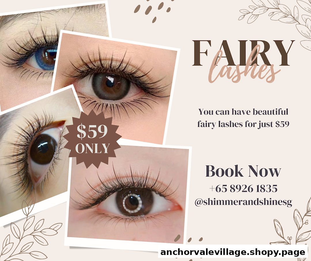 Promotional image for 'Fairy Lashes' service, showcasing results and a special price.