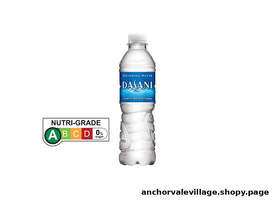 A Dasani drinking water bottle with a Nutri-Grade A label on a white background.