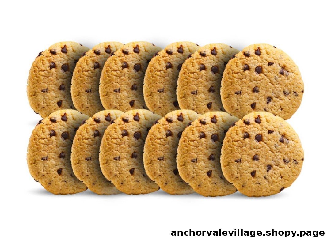 A delicious array of freshly baked chocolate chip cookies.