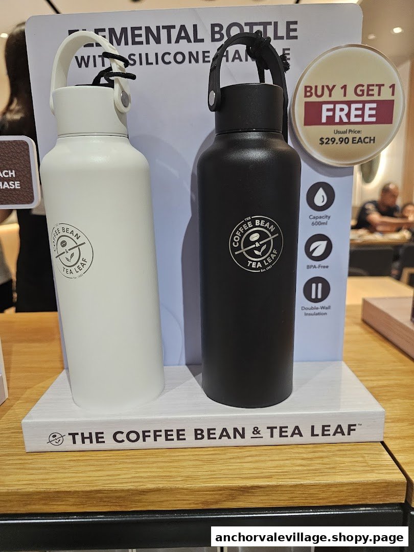 Two branded elemental bottles, white and black, displayed with a 'Buy 1 Get 1 Free' offer.