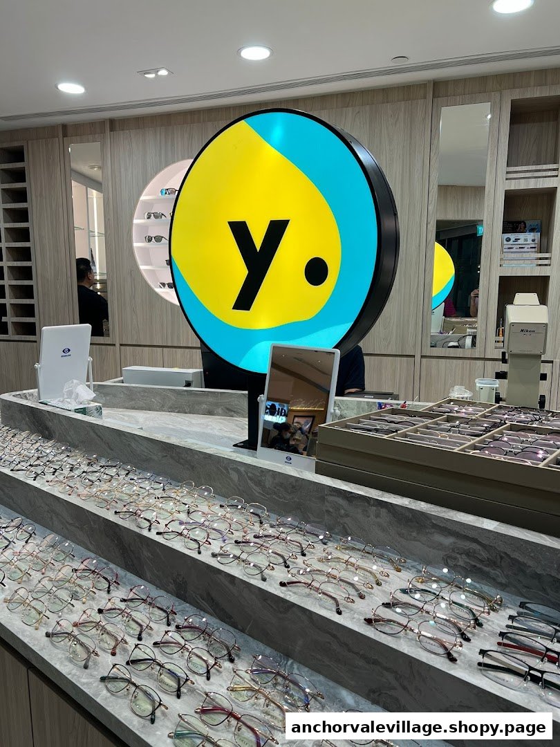 Interior view of Yi Eyewerkz, showcasing a wide selection of eyeglasses on display.