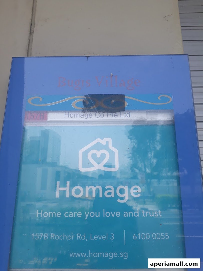 Signage for Homage Home Care, a company offering home care services.