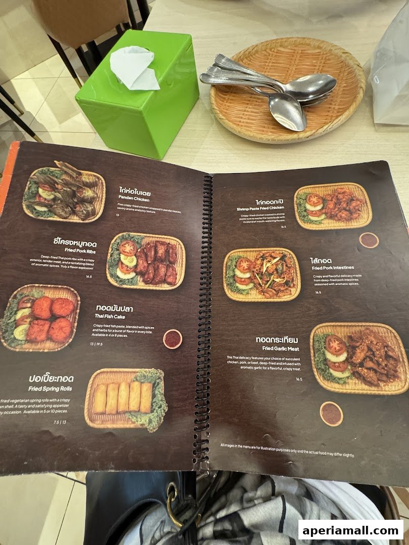 A menu from Nana Original Thai Food with various Thai dishes and their descriptions.