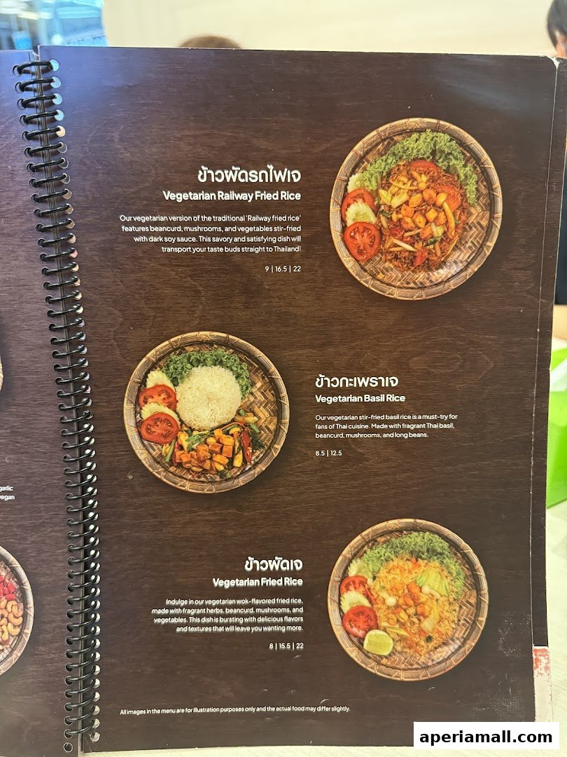 A menu page from Nana Original Thai Food featuring vegetarian Thai dishes.