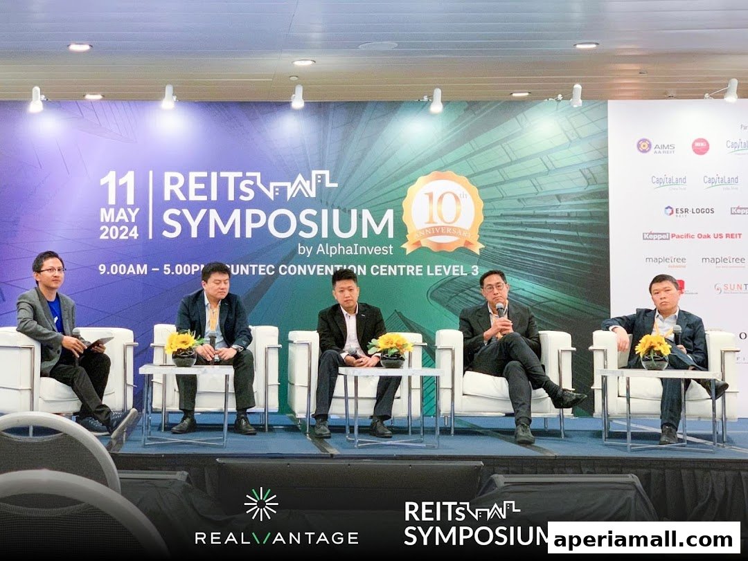 Panelists at the REITs Symposium by AlphaInvest, held at Suntec Convention Centre.