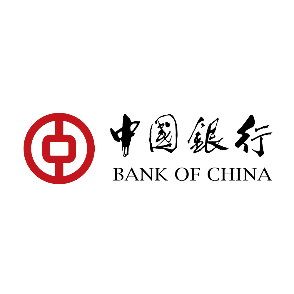 Bank of China logo with red emblem and text in Chinese and English.