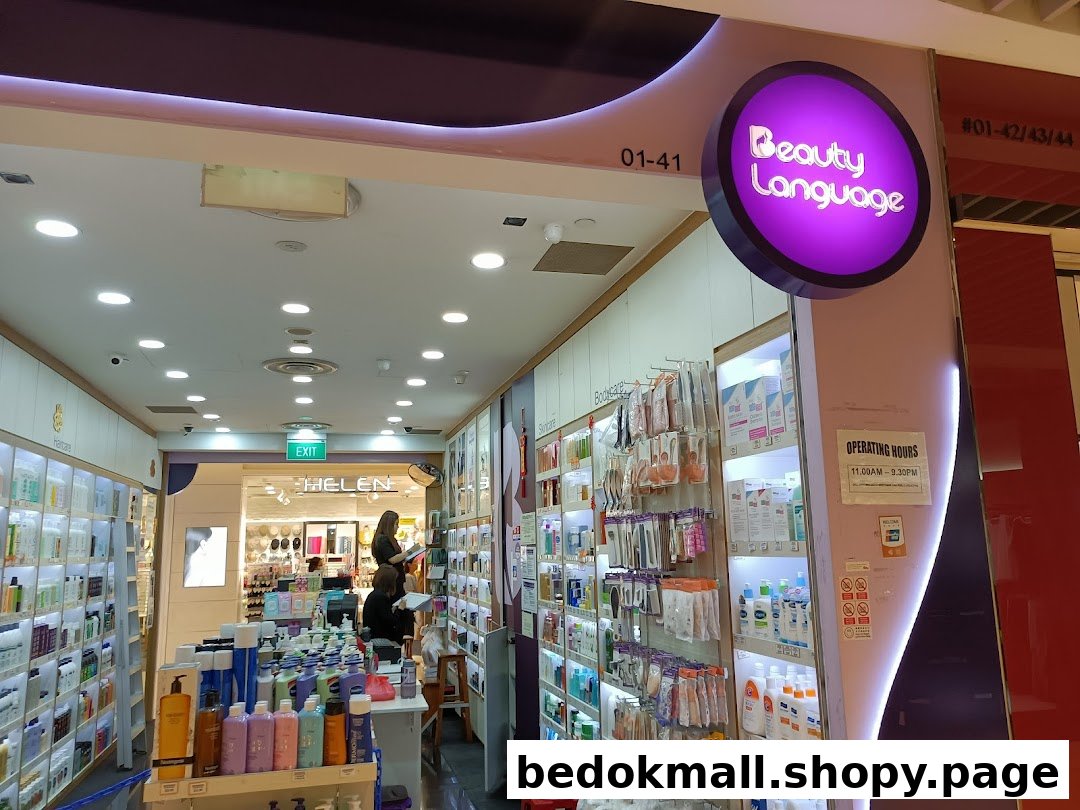 Interior view of Beauty Language shop with products and staff.