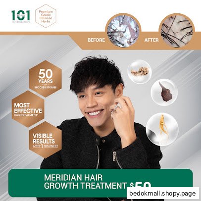 Promotional image for hair growth treatment showing a man, results, and price.