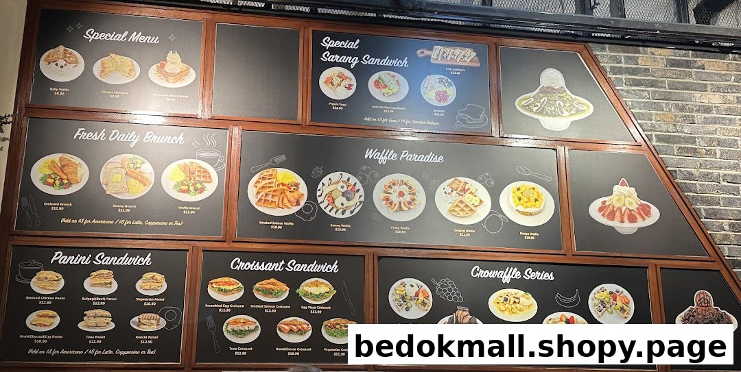 A large menu board displaying various food items and their prices.
