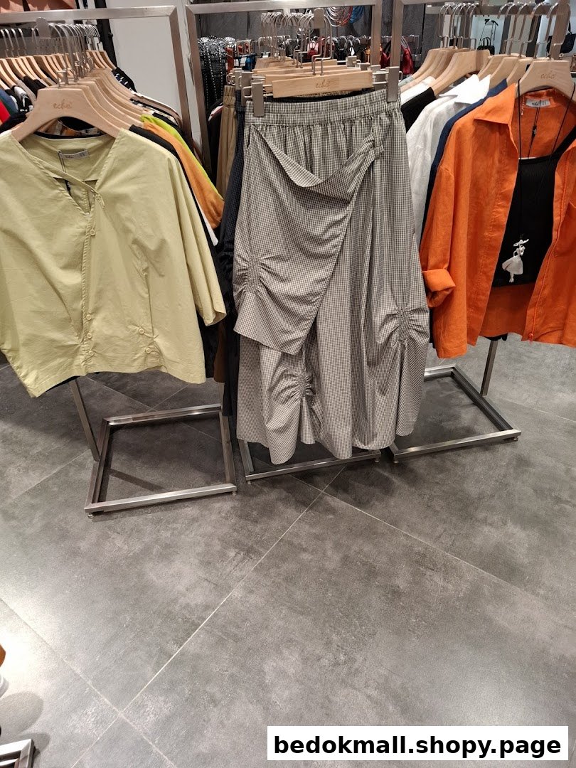 Clothing items displayed on racks inside a retail store.