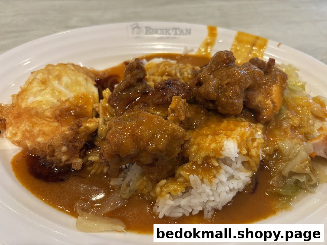 A plate of rice with meat, sauce, and a fried egg.