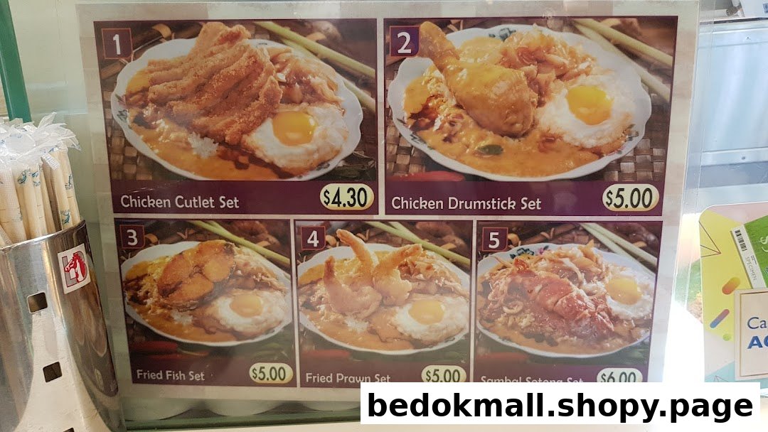 A food menu displaying various meal sets with prices.