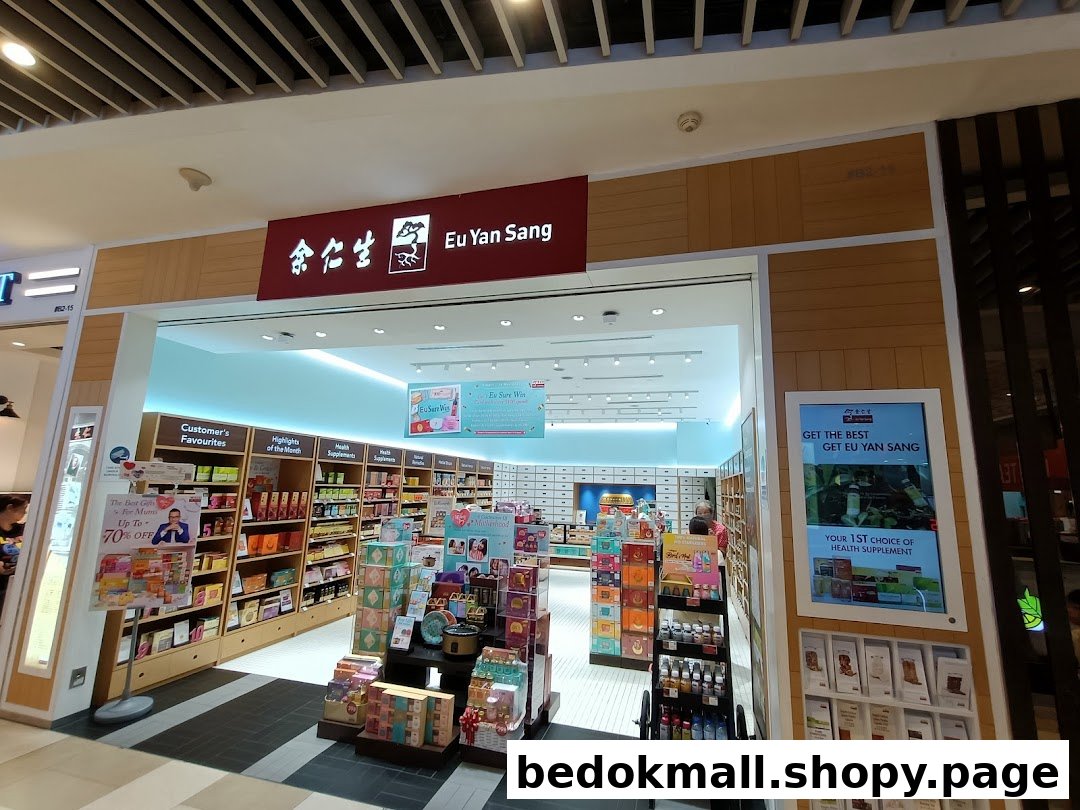 Shop entrance with Eu Yan Sang signage and visible interior.