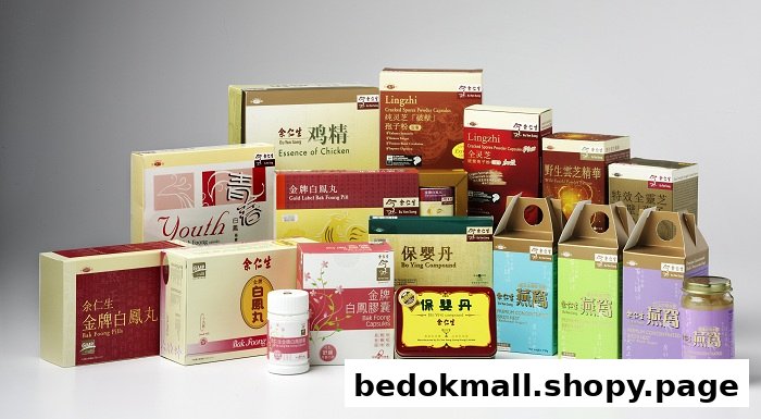 A collection of various packaged health products and supplements on a white background.