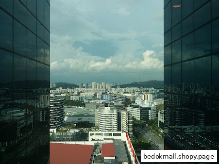Panoramic view of a city with numerous buildings and a cloudy sky.