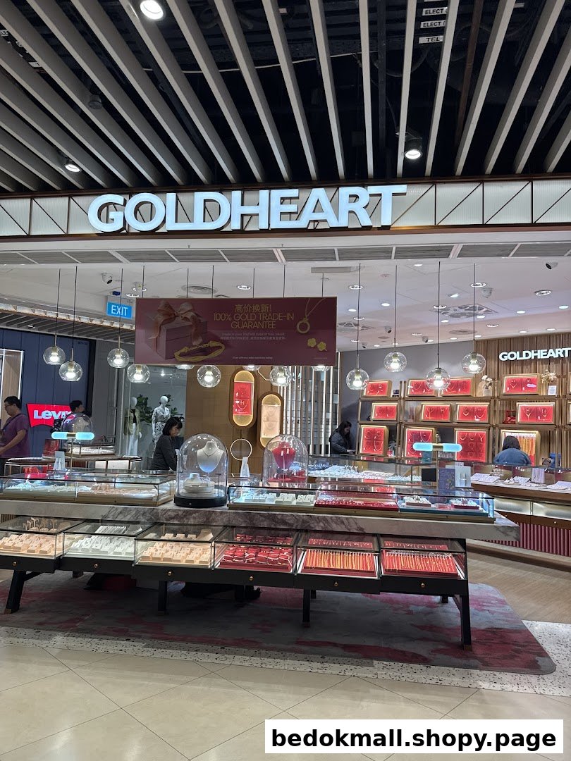 Goldheart Jewelry shop entrance with visible jewelry displays in a mall.