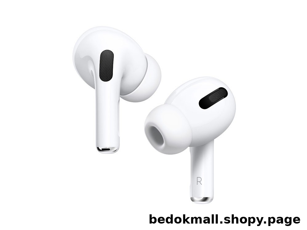 Two white wireless earbuds on a plain white background.