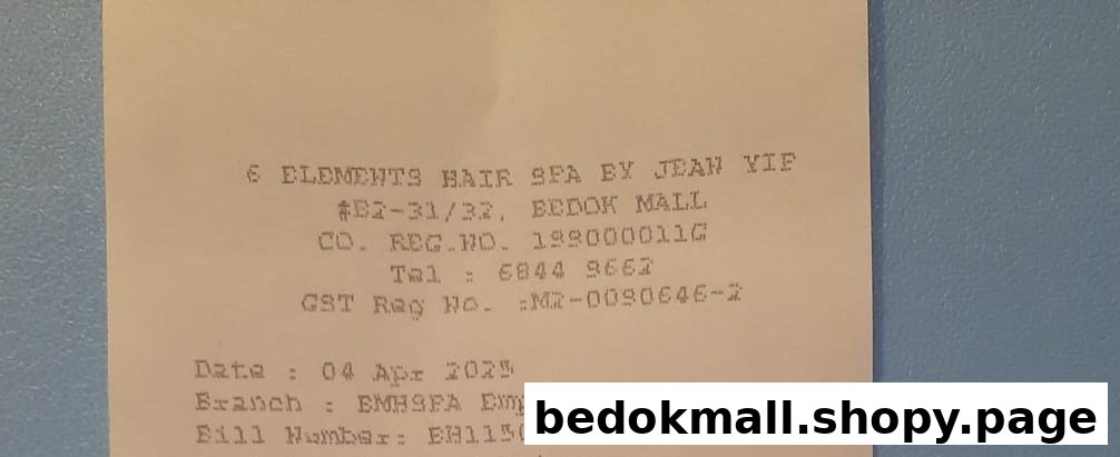 A printed document showing business details, contact information, and a date.