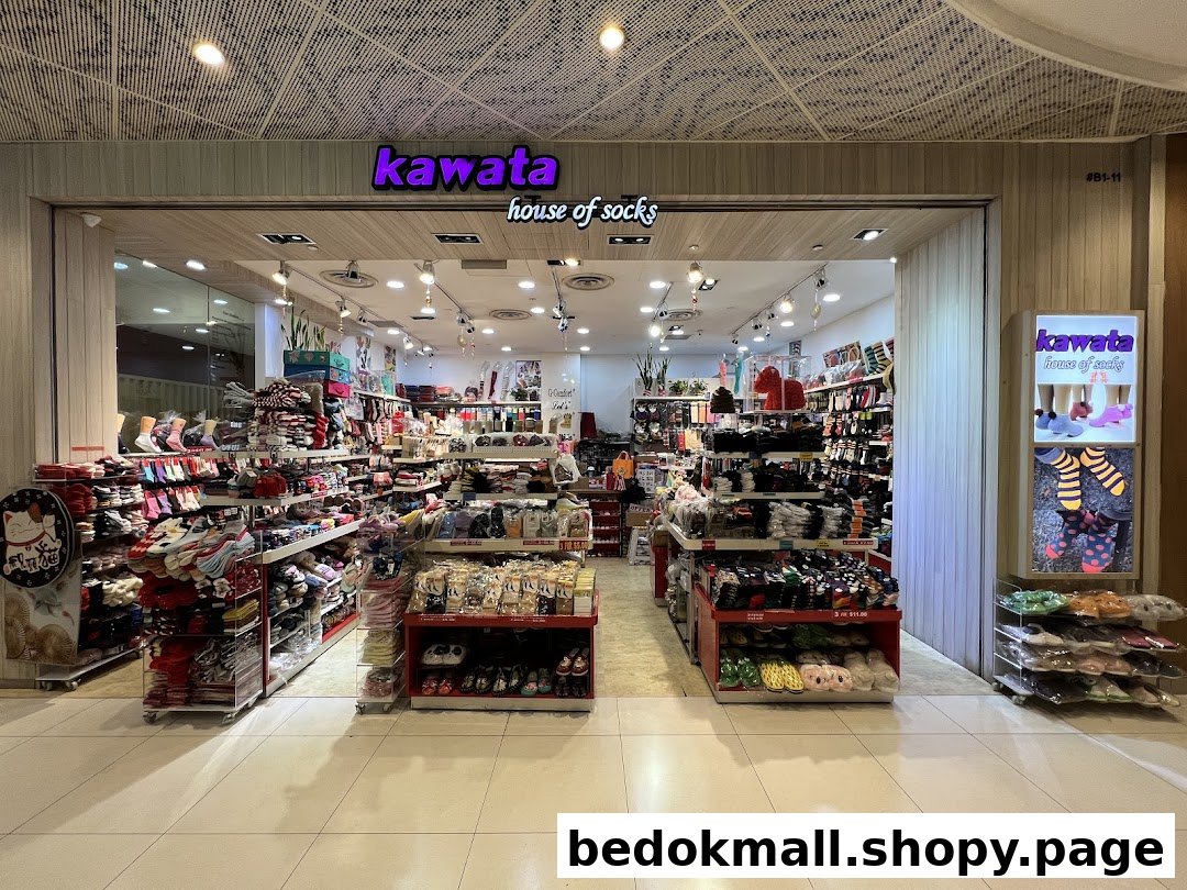 Shop front of Kawata House of Socks, showcasing socks and slippers.
