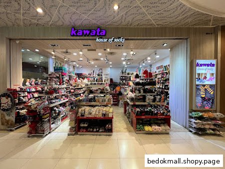 Exterior view of Kawata House of Socks shop entrance with products displayed.