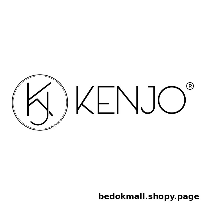 Black and white logo for KENJO with a circular emblem.