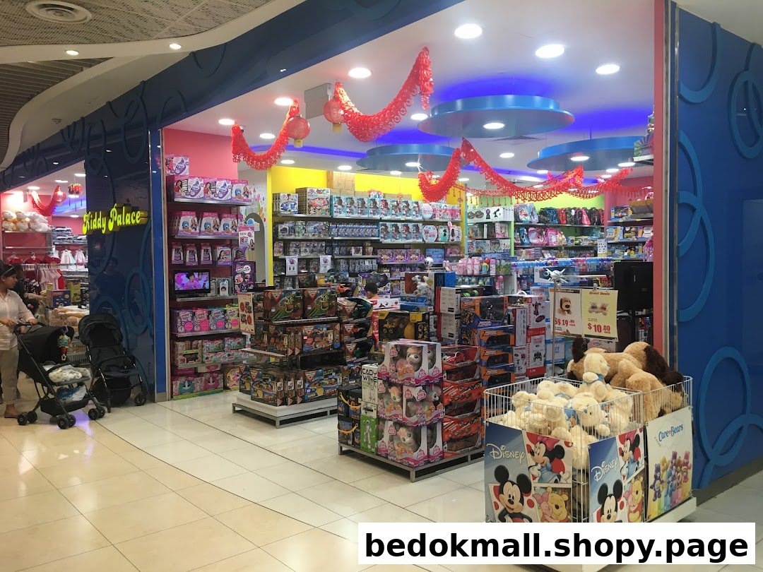 Shop entrance with toys and products visible inside Kiddy Palace.