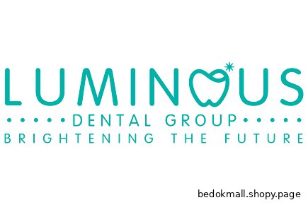 Luminous Dental Group logo and slogan on a black background.