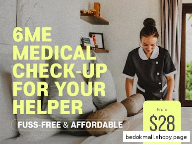 Advertisement for medical check-up service with price.