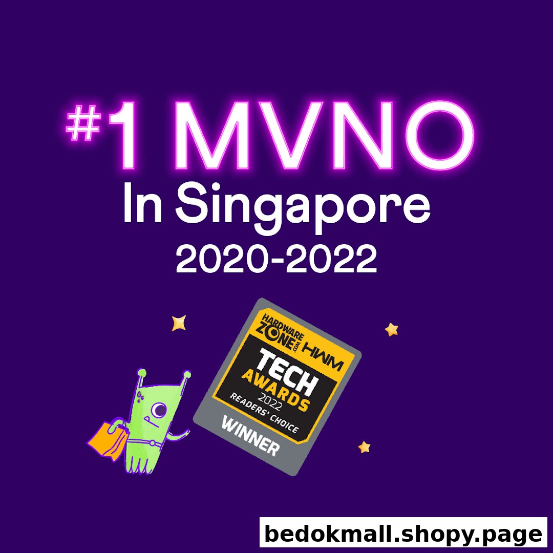 A purple graphic displaying #1 MVNO award and Tech Awards winner badge.
