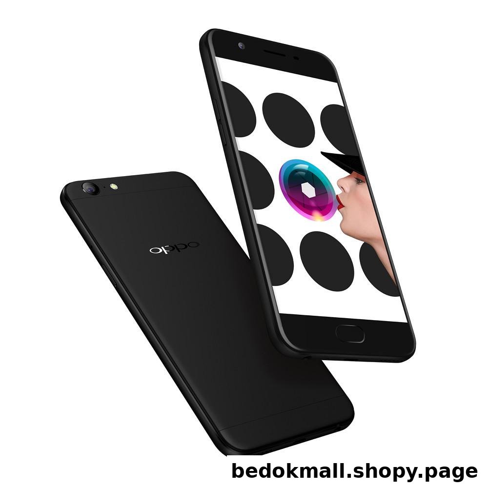 Two black OPPO smartphones, one showing its screen with a graphic.