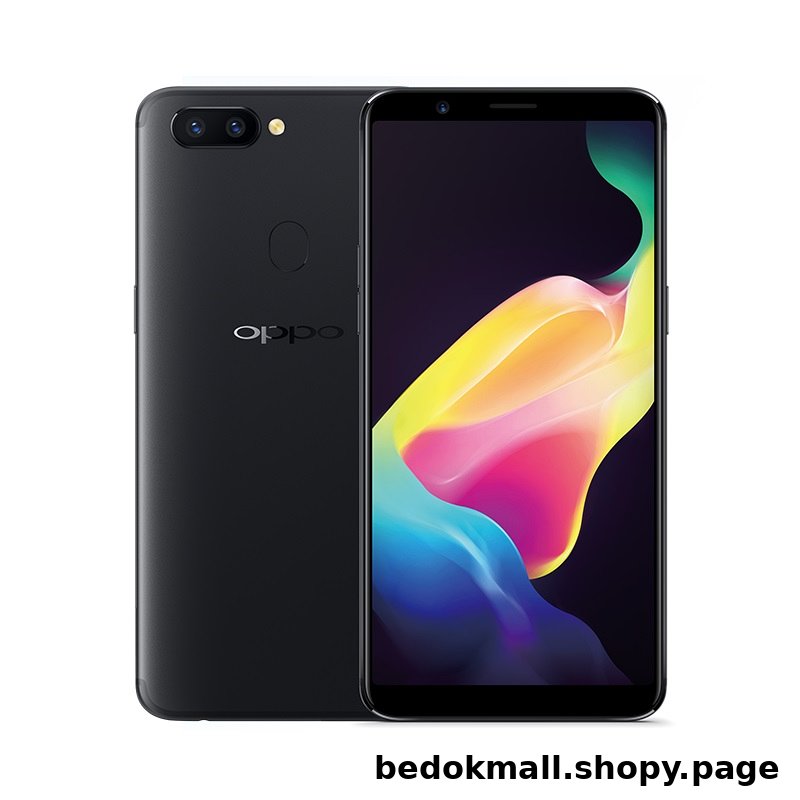 A black smartphone is shown from the front and back on a white background.