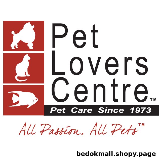 Pet Lovers Centre logo with pet silhouettes and slogan.