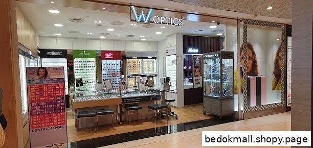 Exterior view of W Optics, an optical shop with glasses and contact lens displays.