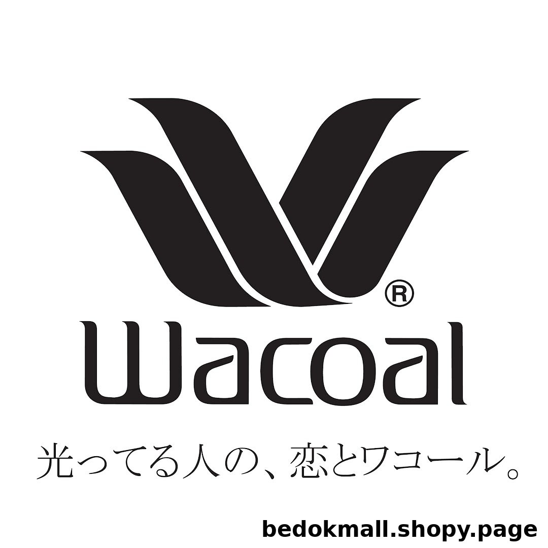 Black and white Wacoal logo with a stylized 'W' symbol and Japanese text.
